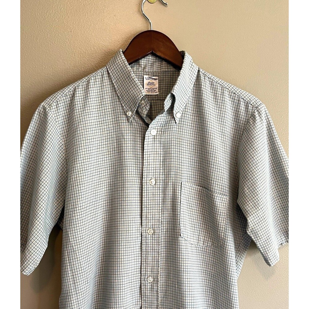 Vintage 60s 70s Arrow Shirt Retro Mens Medium M Tapered Short Sleeve Ivy